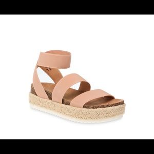 nude pink platform sandals